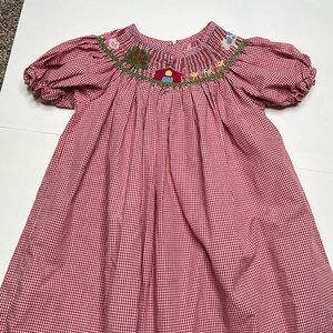 Size 3 classics by anavini barnyard friends smocked dress.